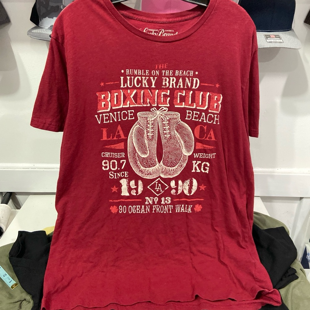 Lucky brand red  Tshirt  size large